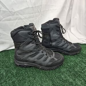 MERRELL WORK Men's 8" Moab 3 Mid Tactical Zip Waterproof Boot Black size 11.5